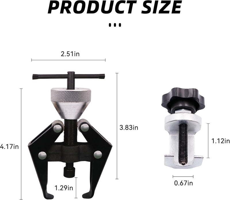 Tioollev Battery Terminal and Wiper Arm Puller Tools,Heavy Duty Wiper Arm Puller/Battery Terminal Puller,Universal Car Accessories Carbon Steel Small Bearing Puller for Car Accessories (Black) - Image 3